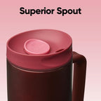 Owala SmoothSip Slider Stainless Steel Insulated Travel Mug with Handle, 100% Leak Proof, For Hot and Cold Drinks, Travel Friendly with Sliding Lock Lid, BPA Free, 24 oz, Black Cherry - Image 4