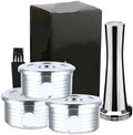 Compatible With Lavazza，EP-950 Machine Espresso Point Cup,Reusable Coffee Capsule Stainless Steel Refillable Filter Pod(3PCS-E) by Unknown