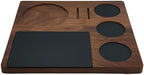 Kardox Walnut Espresso Tamping Station, Tamping Mat & Espresso Tool Organizer by KARDOX