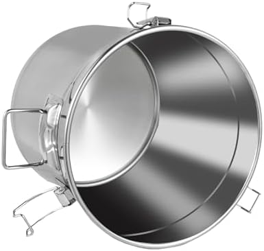 4.62Gal 304 Stainless Steel Airtight Canister with Lid & Locking Clamp - Image 6