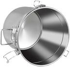 4.62Gal 304 Stainless Steel Airtight Canister with Lid & Locking Clamp - Image 6