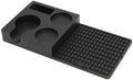 Coffee Tamper Base Made Of Food Grade Silicone Material Featuring Raised Organizer Section Textured Pad Multiple Molded Recesses Circular, Black by Unknown
