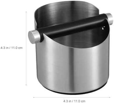 Alipis Stainless Steel Coffee Knock Box for Collecting Coffee Grounds with Removable Knock Bar and Non-slip Base Includes Clean Brush Easy to Clean Suitable for Family Kitchen and Western - Image 2
