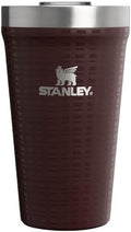 STANLEY Everyday Tumbler | Press Fit Drink Through Lid | Beverage, Coffee, and Cocktail Cup | Insulated Stainless Steel Wine Glass | BPA-Free | Mahogany Grid, 16 Ounces (Pack of 6) by Unknown