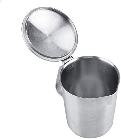 Stainless Steel Milk Frothing Pitcher with Lid and Measurement, Milk Steaming Cup for Latte and Cappuccino, Frothing Jug for Foamy Milk with Thermometer(2000ml) - Image 6