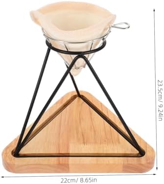 Healifty Reusable Stainless Steel Coffee Filter Stand Set Manual Pour-over Brewing Tools with Drip Rack and Filter Cloth for Home Office Coffee Lovers - Image 2