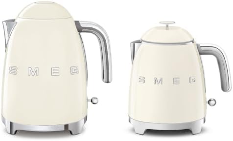 SMEG Mini 50's Retro Style 3 Cup Electric Kettle with Double Wall Anti Slip Base and Water Level Indicator (Cream) - Image 5