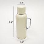 FixtureDisplays Luxury Top-of-The-line,Beige High-End Built-in Thermometer & Lid/Cup,Tripple Coated Stainless Steel Vacuum Insulated Bottle - Keeps Beverages Hot or Cold for 24 Hours,20 Oz 22147-NP - Image 5