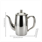 Stainless Steel Pitcher Gooseneck Kettle Water Kettle Coffee Kettle With Long Curved Spout For Pouring And Secure Lid Suitable for home kitchens baristas, 0.6L - Image 2