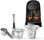 Refillable Reusable Capsule Capsule Espresso Coffee Maker Stainless Steel Filter Pod(1pc 1small 1tamper) - Image 2