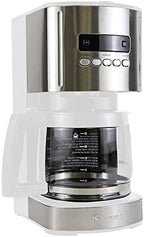 Kenmore drip Coffee Maker - 12 Cup programmable cafe machine with glass pot, regular & bold brew, auto shut off large water reservoir, reusable filter, kitchen appliances for cafeteria barista, White by Koolatron