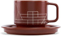 Tea Forte Café Cup with Lid, Terra Frank Lloyd Wright, 8 oz by TeaForte