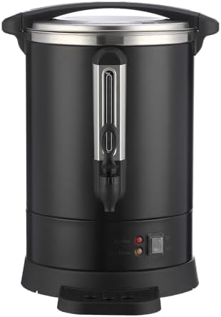 100-Cup (14L) Commercial Coffee Urn – Stainless Steel Electric Hot Beverage Dispenser with Fast Brew & Double-Wall Insulation, Easy to Clean for Large Events, Catering, Churches, and Gatherings by LIZHOUMIL