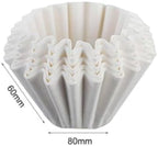Coffee Filters Paper Drip Type Hand Brew Coffee Wood Pulp Filter Drip Paper Ripple Type Origami Cake Bowl Filter Cup 100PCS(Medium white) - Image 2