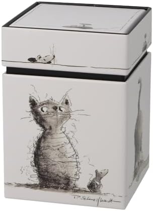 Goebel Peter Schnellhardt Tea Tin with Cat Band by Goebel