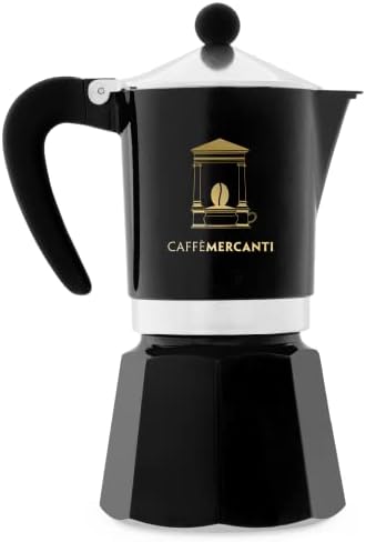 Caffe Mercanti Stovetop Moka Pot 6 Italian Espresso Cups - Limited Edition made by Bialetti - Image 4