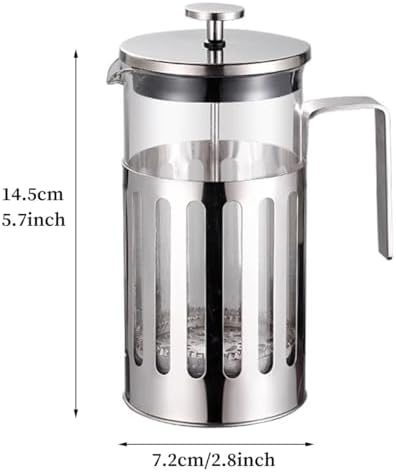 French Press Coffee Maker 350ml/ 600ml/1000ml Stainless Steel Coffee Press With 3 Filters System Heat Resistant Thickness Borosilicate French Press Glass(/Black B,350ml) - Image 7