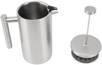 Portable Heatable French Press Coffee Maker, 1L Capacity, Double Wall Insulated Stainless Steel, Dishwasher Safe for Hot Coffee and Loose Tea - Image 3