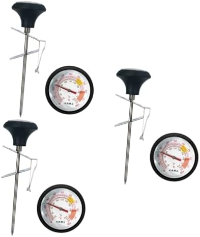 3 Sets Milk Thermometer Probe with Clip Silicone Cover Accurate Measurement for Cooking Grilling Baking Compact Household Thermometer for Meat Liquids by JECOMPRIS