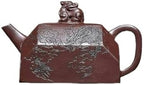 Tea Pots For Loose Tea Household Creative Purple Clay Carved Four-sided Auspicious Beast Teapot Tea Ceremony Tea Art Teapot Tea Infuser Pot by Unknown