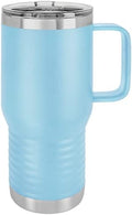 Polar Camel 20 oz. Vacuum Insulated Travel Mug with Slider Lid (Light Blue) by Polar+Camel