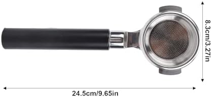 54mm Bottomless Portafilter, Fits 54mm Machines Stainless Steel with Filter Basket Espresso Machine Accessories Replacement Parts (Black Ink) - Image 4