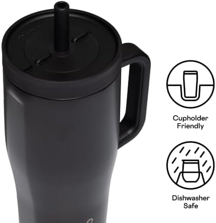 Corkcicle Cruiser Tumbler with Handle & Straw, 40 oz, Digital Glitch - Image 4