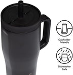 Corkcicle Cruiser Tumbler with Handle & Straw, 40 oz, Digital Glitch - Image 4