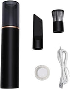 banapoy Mini Vacuum Cleaner, Handheld Vacuum Cleaner Cordless, Portable Desk for Coffee Grounds, Soft Brush Coffee Powder, for Car Interior, Keyboard, Drawer (Black) - Image 3