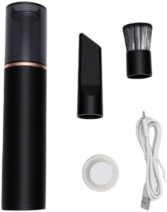 banapoy Mini Vacuum Cleaner, Handheld Vacuum Cleaner Cordless, Portable Desk for Coffee Grounds, Soft Brush Coffee Powder, for Car Interior, Keyboard, Drawer (Black) - Image 3