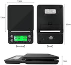 Digital Scale, with Timer for Food Balance Weighing Mini Household Scale Electronic Coffee Digital LCD 3kg 0.1g Kitchen Scales(Coffee 5kg 0.1g) - Image 4