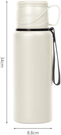 Double wall vacuum Leakproof stainless steel wide mouth insulated water bottle tea tumbler with cup,lid;smart thermoses hot coffee,thermal flask ice drinks with led digital temperature display - Image 2