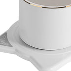 Electric Coffee Warmer USB Warmer Coaster Mug Heating Pad Intelligent Cup Warmer Tea Warmer for Tea Water Beer Desk, White - Image 3