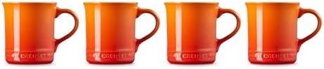 Le Creuset Stoneware Vancouver Mug, Set of 4, 14 oz. each, Flame - Image 3