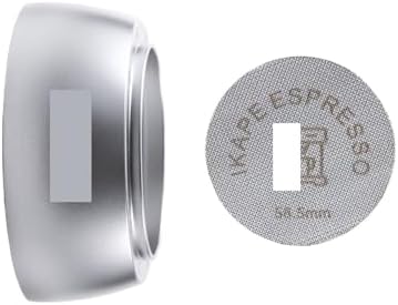 Magnetic Dosing Funnel Set,Espresso Dosing Ring & Puck Screen 58MM Bottomless Portafilter With 10 Magnet(51mm,Silver) by Unknown