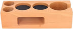 Wooden Coffee Tamper Holder, Coffee Tamper Mat, Silicone Coffee Mat Avoid Slip, Stand Tamper Station Wooden Base for Coffee Hine for 2 3in Coffee Hine Handle Bracket, Coffee Tamper Mat, Woo by Pilipane