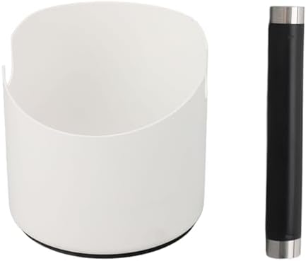 Stainless Steel Coffee Grounds Knock Box, 4.5 Inch Coffee Knock Box with Removable Knock for Home (White) - Image 2