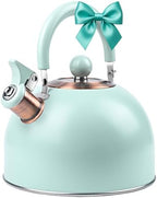 V&L 2.6 Qt Green Whistling Tea Kettle for Stovetop by Unknown