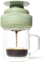 Corkcicle Coffee Palmpress 8 oz Collapsible French Press, Sage Green by Corkcicle