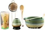 6PCS Matcha Tea Set Ceramic Bowl Whisk Scoop Teaspoon Sifter(6PCS-A03) by Unknown