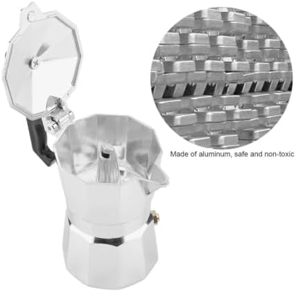 Aluminum Moka Pot 50-450ml Stovetop Espresso Maker Home Office Use - Image 5