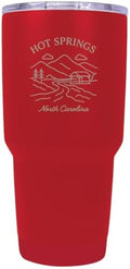 Hot Springs North Carolina Minimalistic Design Souvenir 24 oz Engraved Insulated Stainless Steel Tumbler - Red by RandRImportsInc