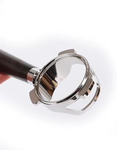 for Breville 54mm Coffee Bottomless Portafilter Naked Hollow Out Design for Breville Sage 870 878 880 Replacement Filter Basket(Walnut Wood)(Aluminium Black) - Image 6