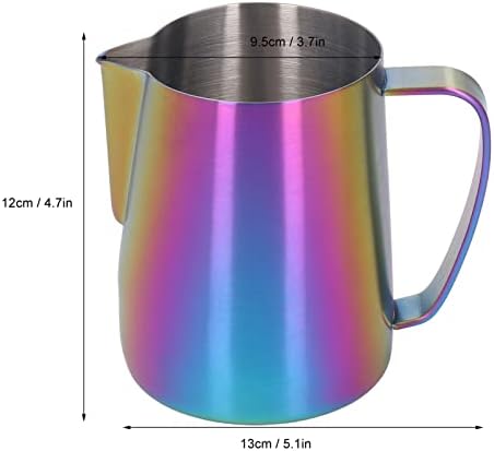 650ml 22oz 650ml Milk Frothing Pitcher, Stainless Steel Milk Frother Cup, Colorful Coffee Steaming Pitcher for Coffee Enthusiasts - Image 3