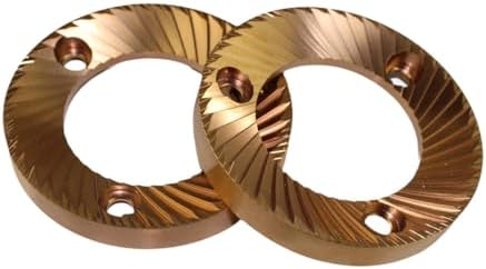 B Baosity 2x 64mm Flat Burrs Espresso Machine Parts Replacement Professional Manual Coffee Mill Burrs Espresso Grinding Burr for DF64 DF64P by B+Baosity