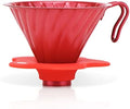 Coffee Filters Colours Stainless Steel Coffee Dripper with Edible Grade Silica Gel Cup with Holder for Barista(Rojo) by Unknown