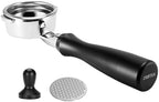 DIBTSA 58mm Bottomless Portafilter Compatible with Breville Dual Boiler BES920, Oracle BES980, Oracle Touch BES990, with Filter Basket and Puck Screen, Anodized Aluminum Handle, Black by DIBTSA