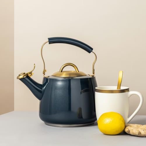 LUGBAR Table Stainless Steel 1.8L Stovetop Tea Kettle (Blue) - Image 2