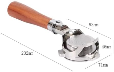 54mm Stainless Steel Espresso Naked Bottomless Portafilter，Compatible For Breville，820/840/870/875/880/450/550 Barista Replacement Accessory(Colour wood A) - Image 2