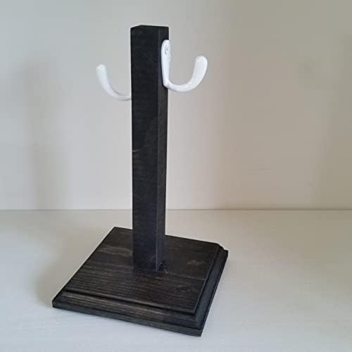 Black Mug Stand/Coffee Mug Holder Tree 2 Hook Farmhouse Cup Rack Small Stand Perfect for RV Apartment Coffee Bar - Image 4